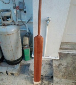 サバニ漕ぎ初めと納品の報告